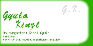 gyula kinzl business card